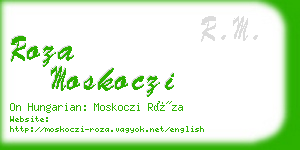 roza moskoczi business card